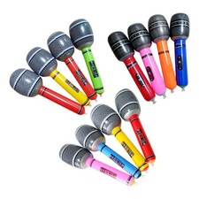 12 Pcs Inflatable Musical Instruments Toy Microphone Blow up Party Favor