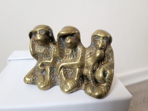 Brass figurine paperweight - brass,