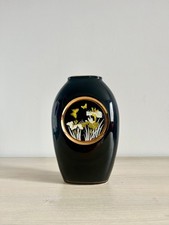 Japanese "Art of Chokin" Vase - Floral Decor and Golden Butterflies