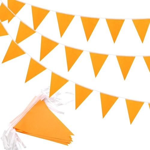 Orange bunting 20m 52pcs - bunting,