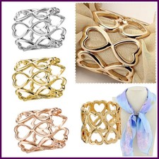 Heart Scarf Buckle Ring Clip