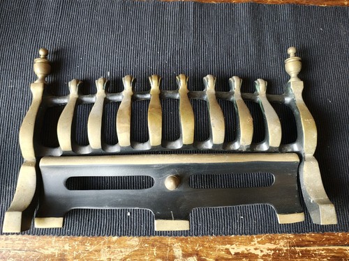 Brass fire grate - brass,
