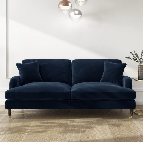 Velvet sofa seater couch - 3,