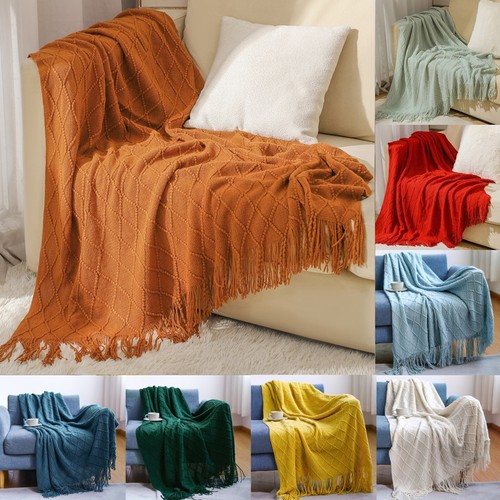 Solid diamond knit tassel - solid,
