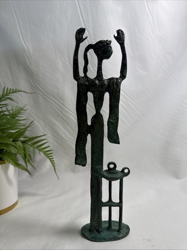 Vintage bronze statue pythia - vintage,
