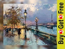 Parisian Night Stroll 5"x7"