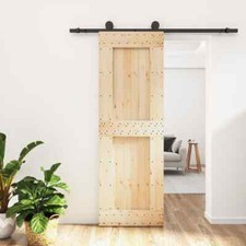 Gecheer Sliding Door Wooden Barn Door with Hardware Set Home Gate with with P6A4