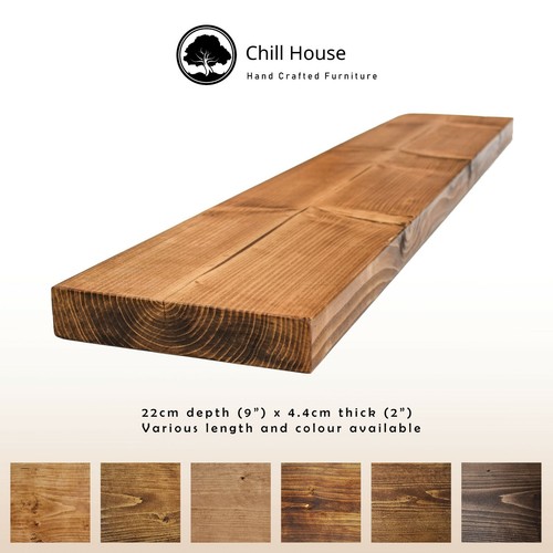 Rustic floating shelf wood - rustic,