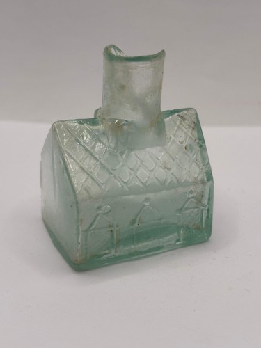 Old aqua glass cottage - , ink