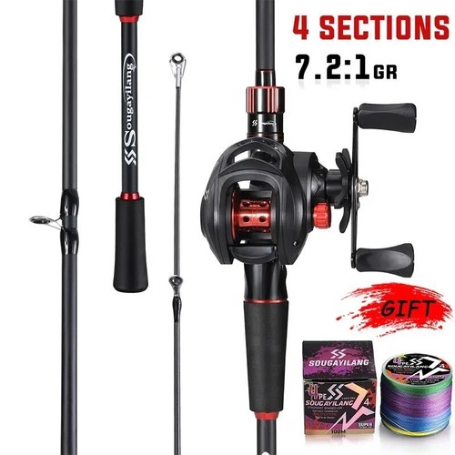 Fishing rod reel combo carbon - reel,