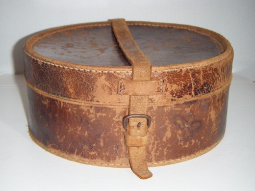 Vintage leather stiff collar - vintage,