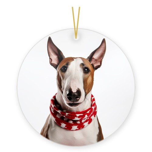 Bull terrier ceramic christmas - bull,