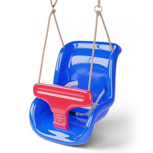 Blue swing seat - with, harness