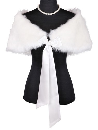 Ivory faux fur - ivory, wedding
