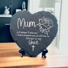 Memorial plaque Slate heart