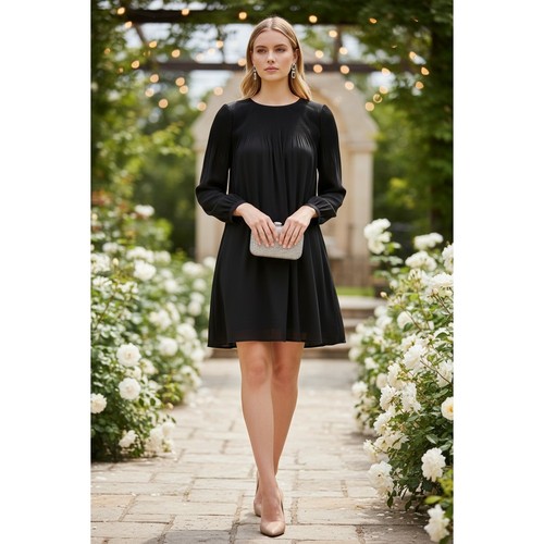 Cos womens black - pleated, yoke