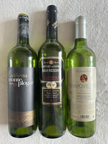 Empty spanish wine bottles - 3x,