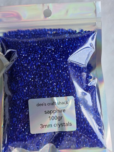 100gr 3mm crystals - , sapphire