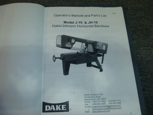 Dake johnson jh 10 - dake, jh-10