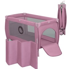 Stefi Plus Travel Cot up to 15 kg Baby Cot Children's Travel Cot with Mattress Side...