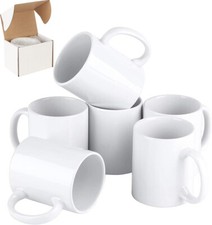 Sublimation Mugs 11oz Blank Plain White Coffee Mug Cups with Smash Proof Boxes