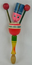 Vintage wooden clacker toy - vintage, ~