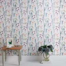John Lewis Longstock Multi Wallpaper 10m x 52cm Floral Half Drop *NEW OTHER*
