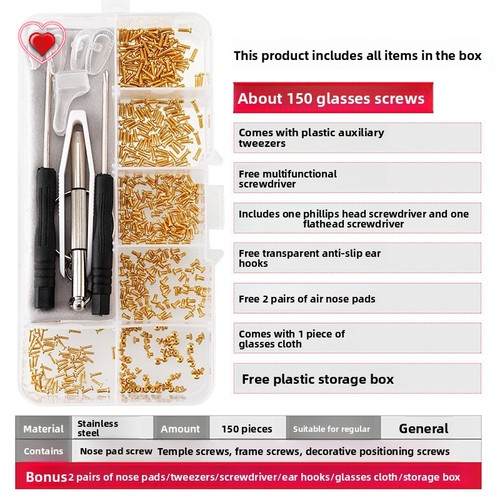 Spectacle frame fixings screws - fixings,