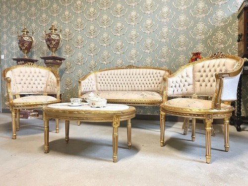 French baroque sofa set - baroque,