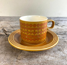 Vintage Hornsea Pottery Saffron Tea Cup and Saucers 1970s