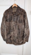 Westrock Clothing - Mens Vintage Brown Button Up Leather Jacket - Size Large