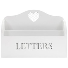 White Letter Rack Mail