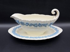 Wedgwood Embossed Etruria Barlaston Queensware Gravy Boat One Piece England