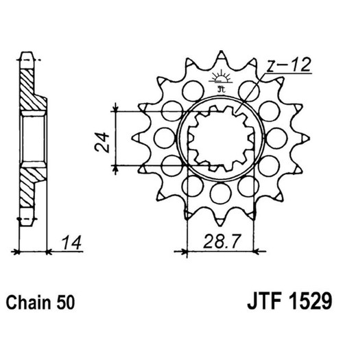 Sprocket z16 530 726 - z16, 726.18.37
