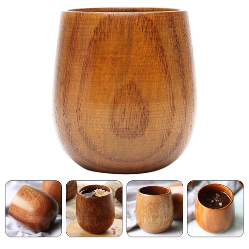 Wooden mug belly shaped - mug, solid