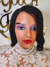 Micro Twist Braided Wig Glueless Lightweight Natural Hairline with Closure...