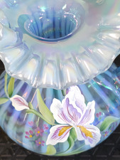 Fenton Irises On Misty Blue