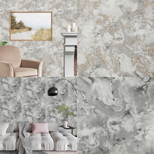 Cream grey marble metallic - cream/grey,