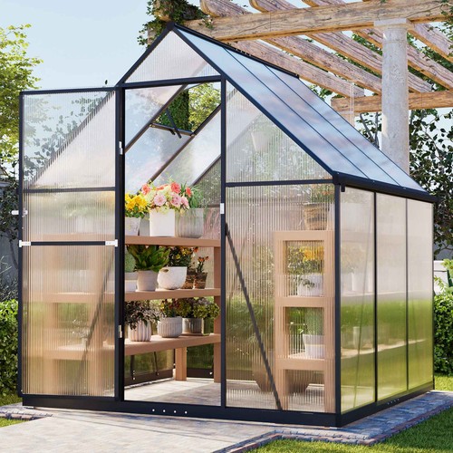 6x6ft walk greenhouse - walk-in, with