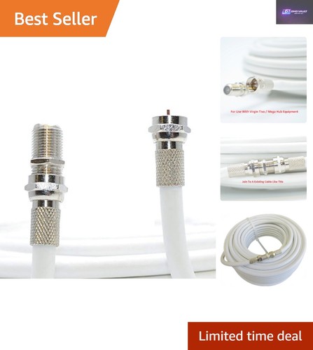 Tangle free white coax - tangle-free,
