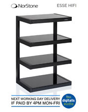 Norstone Esse HiFi Rack Audio Stand 4 Shelves AV Furniture - Satin Black