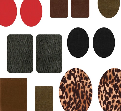 Leather suede iron sew - pu, on