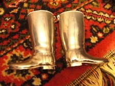 SILVER PLATED GRENADIER ENGLAND RIDING BOOTS FIGURE