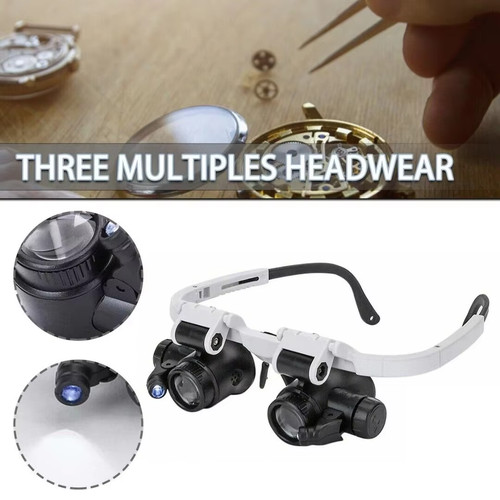 Led headband magnifier glasses - headband,