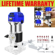 2000W Palm Router Mini Hand Held Router Wood Laminator Trimmer & 15 Bits Tool UK