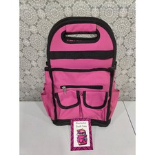 Charleston Craft Tote Bag Pink Black Organizer Scrapbooking Storage New