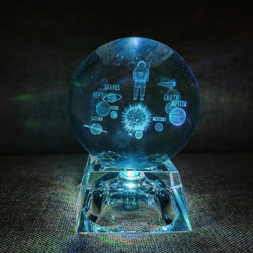Led crystal ball solar - ball, 3d