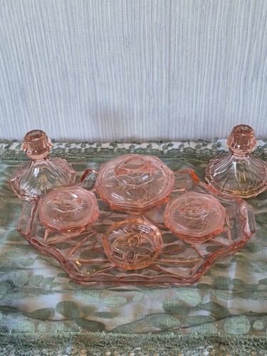 Vintage piece pink - pink, glass