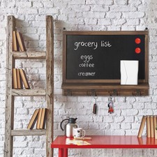 Vintage Wooden Chalk Board Sign Blackboard Hanging Wall Message Board Kitchen De