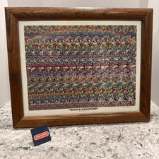 3D Poster God’s Promise 1993 Stereogram VTG Computer Art by Ultra Grafix FRAMED